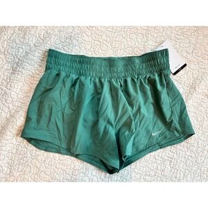 Nike Dri-FIT Loose Fit Running Shorts Womens Green Athletic Size Medium